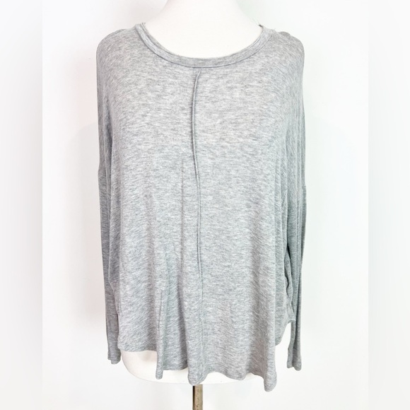 VELVET BY GRAHAM & SPENCER GRAY SEAM FRONT LONG SLEEVE SHIRT WOMENS SZ XS - Picture 1 of 8